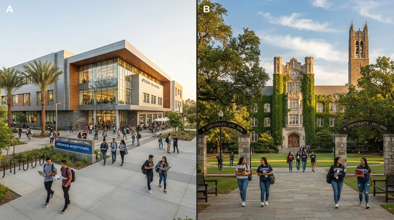 Community College vs. Four-Year University: What the Choice Actually Costs You